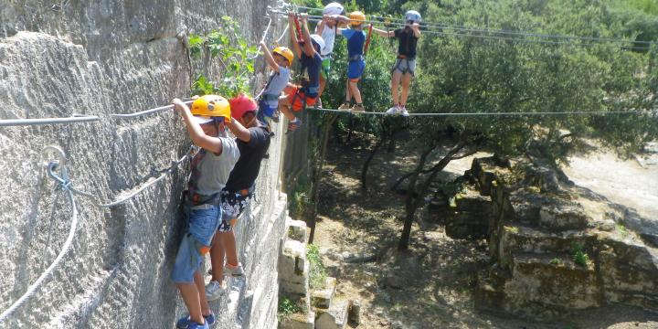 Une journée Via ferrata à Boisseron pour les enfants du centre de loisirs Etanove de Montpellier