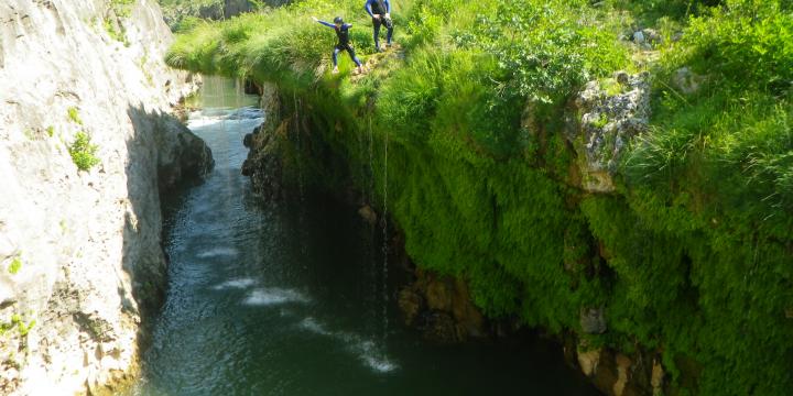 une descente matinale au canyon Heraultais du diable le 13 juin 2017